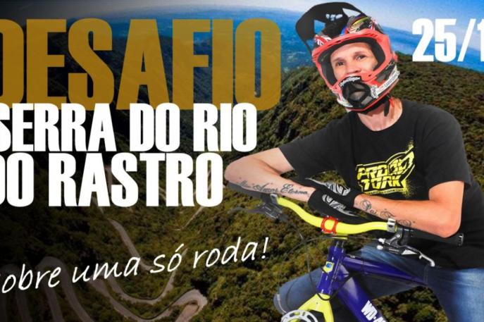 Recordista mundial em empinar bicicleta tem novo desafio na Serra do Rio do Rastro